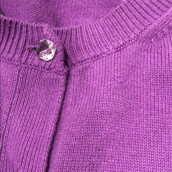 J Crew purple Casey Cardigan with jewels - Picture 3 of 3